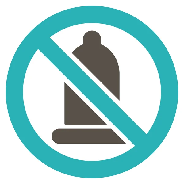 Condom zabronionego ikona — Wektor stockowy
