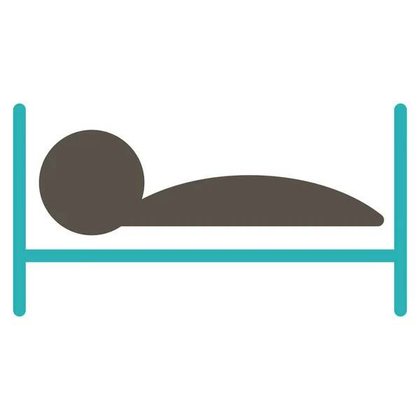 Patiënt Bed pictogram — Stockvector