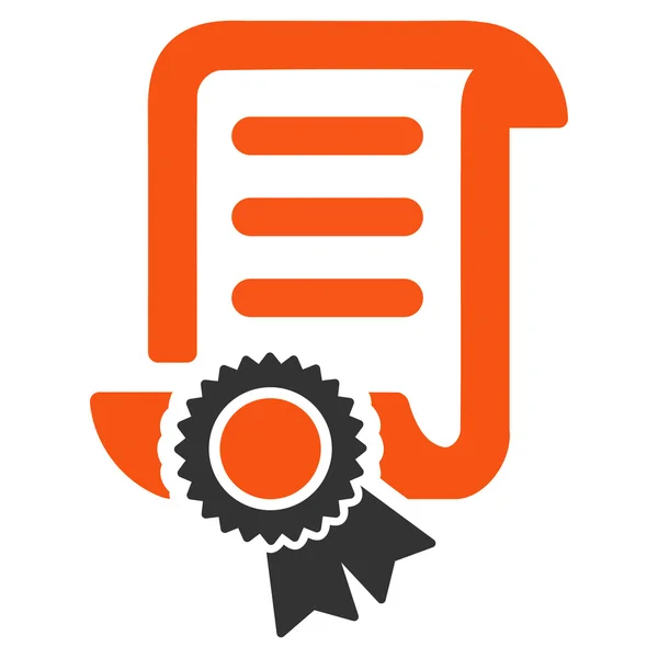 Zertifiziertes Scroll Document Icon — Stockvektor