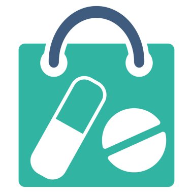 Uyuşturucu alışveriş çantası simgesini