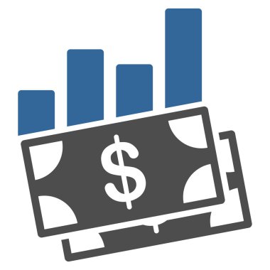 Satış çubuk grafik simgesini