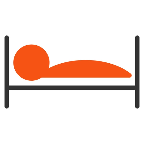 Ícone da cama paciente — Vetor de Stock