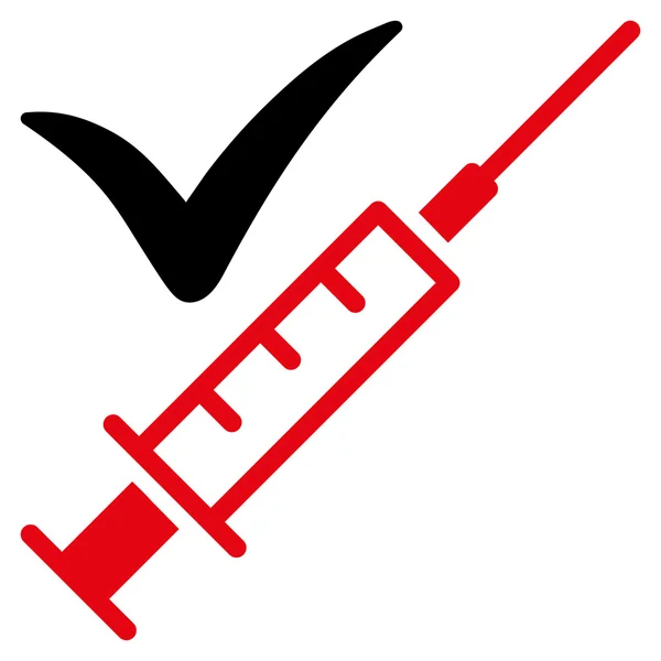 Gedaan vaccinatie pictogram — Stockvector