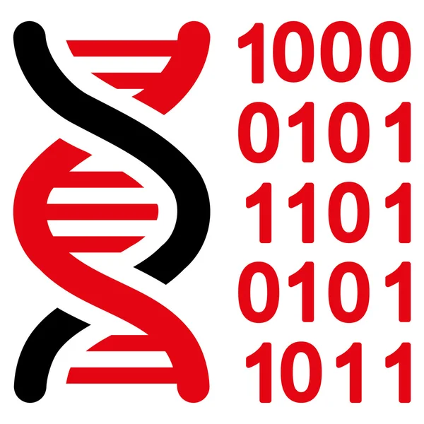 Ícone de código genético — Vetor de Stock