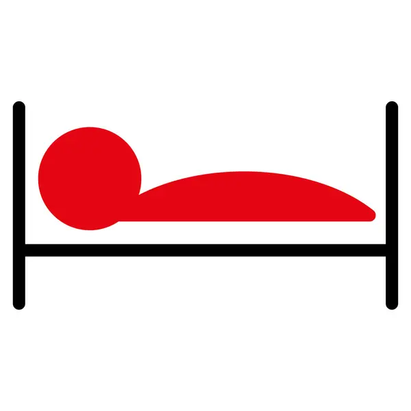 Patiënt Bed pictogram — Stockvector
