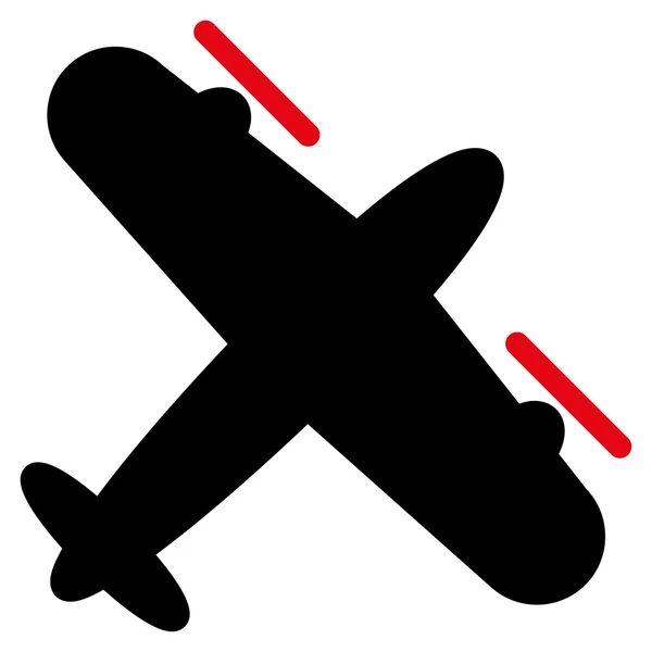 Icono de avión de tornillo — Vector de stock