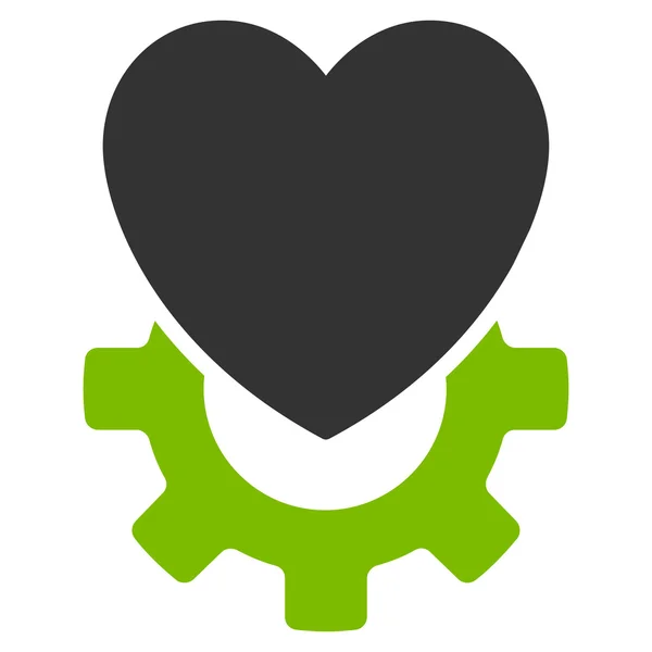 Mechanische hart pictogram — Stockvector