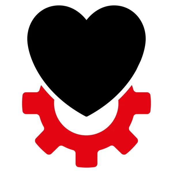 Icono mecánico del corazón — Vector de stock