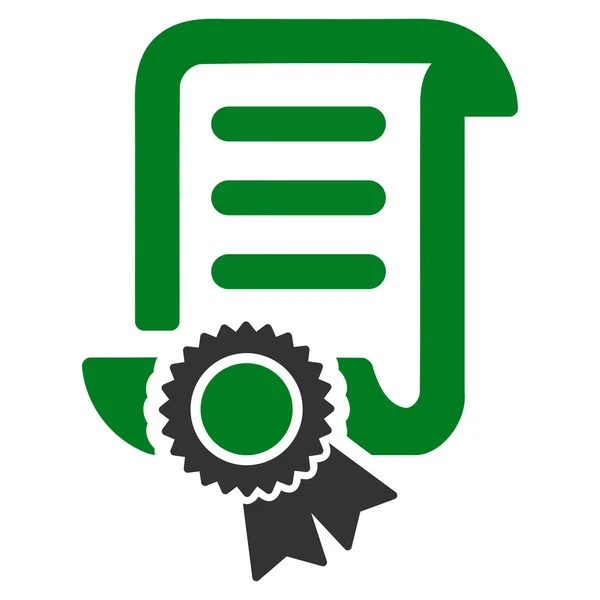 Zertifiziertes Scroll Document Icon — Stockvektor