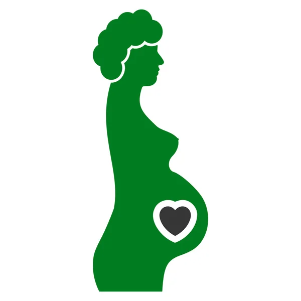 Icono femenino embarazada — Vector de stock