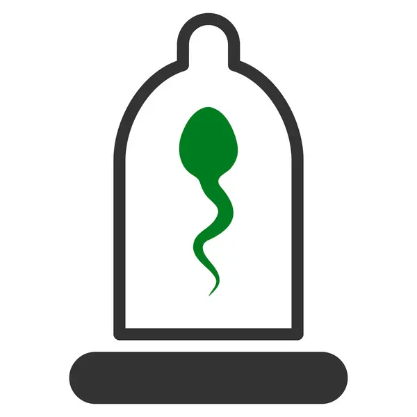 Сперма в значку презерватива — стоковий вектор