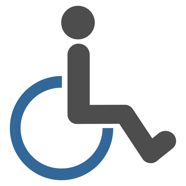 Handikappad person ikonen — Stock vektor
