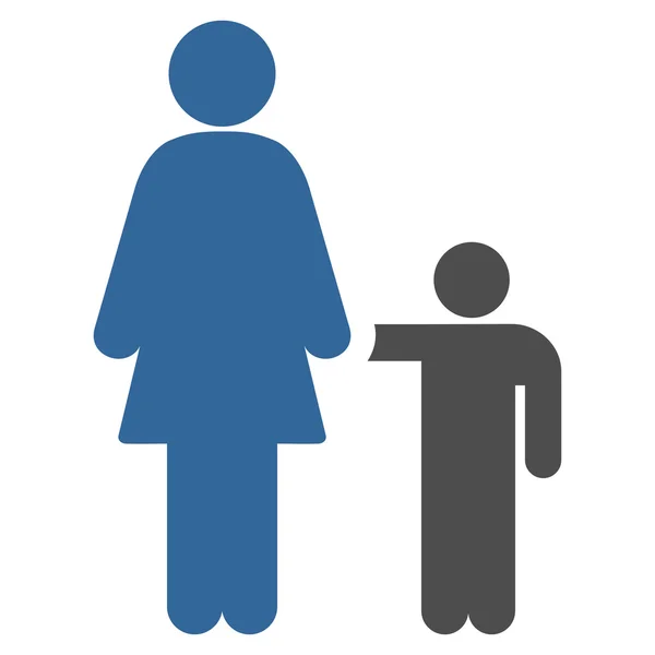 Madre con figlio icona — Vettoriale Stock