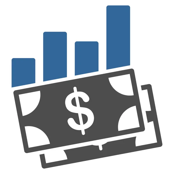 Prodej Bar Chart ikona — Stockový vektor