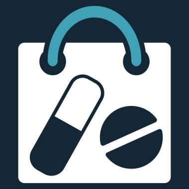 Uyuşturucu alışveriş çantası simgesini