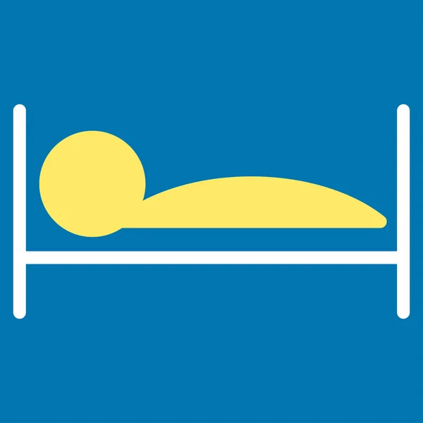 Patiënt Bed pictogram — Stockvector