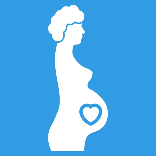 Беременная женская икона — стоковый вектор