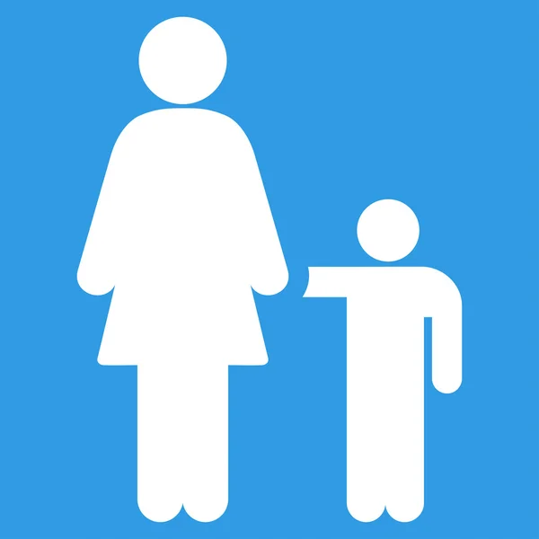 Mamma med Son ikon — Stock vektor