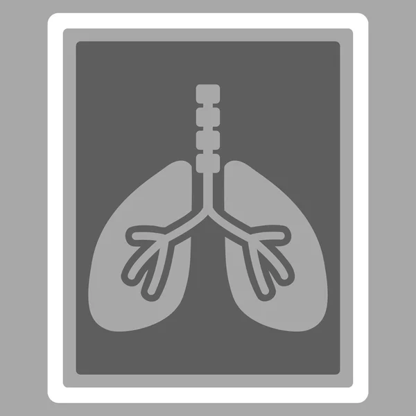Tüdő röntgen fényképes ikonját — Stock Vector