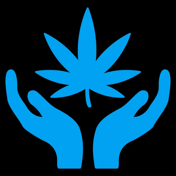 Cannabis vård ikonen — Stock vektor