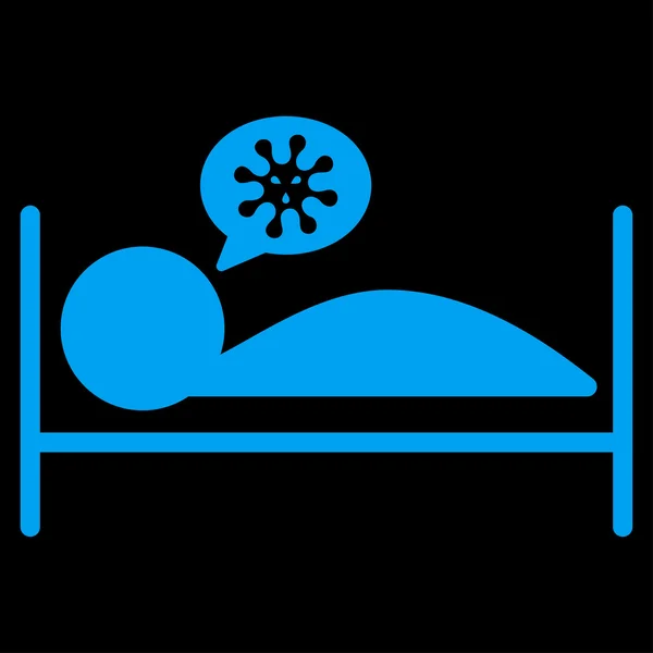 Patiënt Bed pictogram — Stockvector