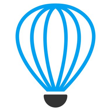 Aerostat düz simgesi