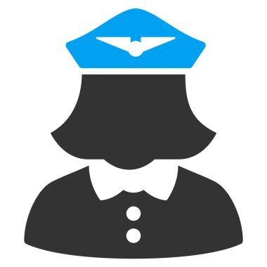 Havayolu hostesi Düz Simge