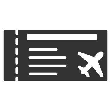 Airticket düz simgesi