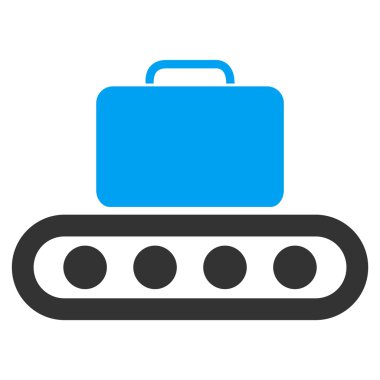 Bagaj konveyör düz simgesi