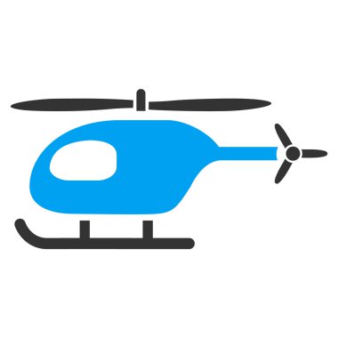 Helikopter düz simgesi