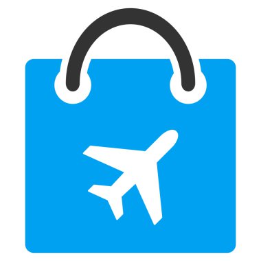 Duty Free alışveriş düz simgesi