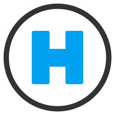 Helikopter iniş düz simgesi