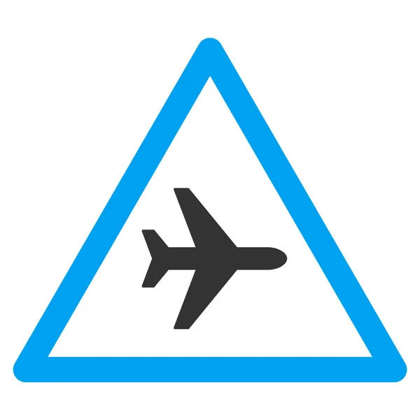 Airplane Danger Flat Icon — Stock Vector