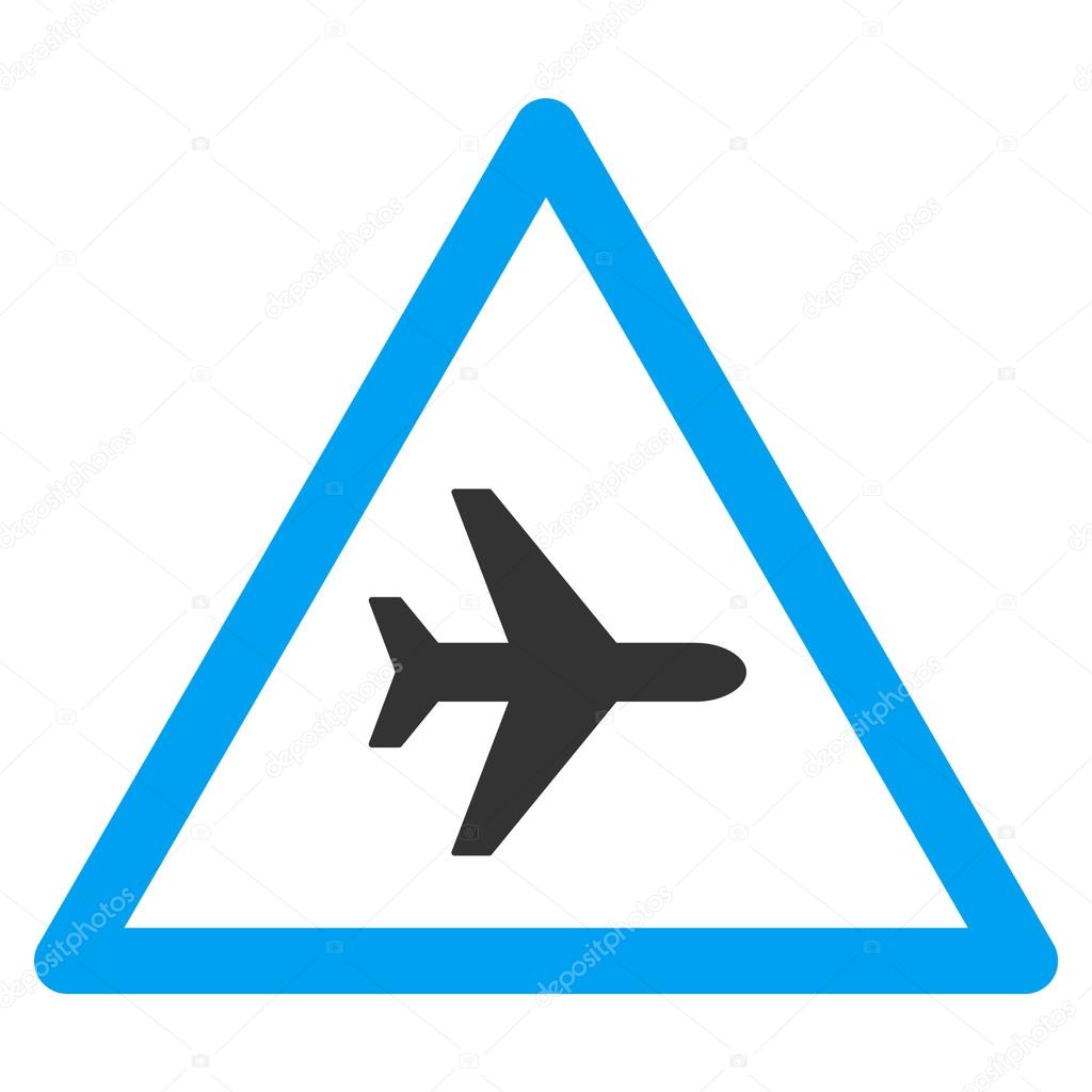 Airplane Danger Flat Icon