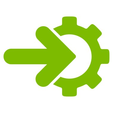 Entegrasyon düz simgesi