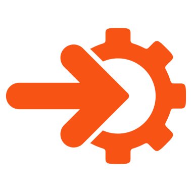 Entegrasyon düz simgesi