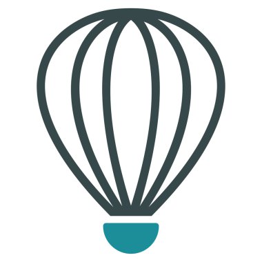 Aerostat düz simgesi