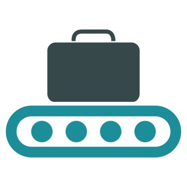 Bagaj konveyör düz simgesi