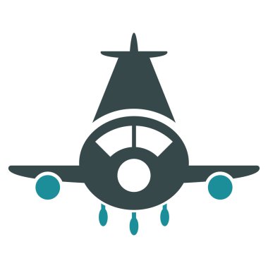 Kargo uçağı düz simgesi