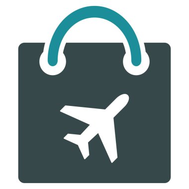 Duty Free alışveriş düz simgesi