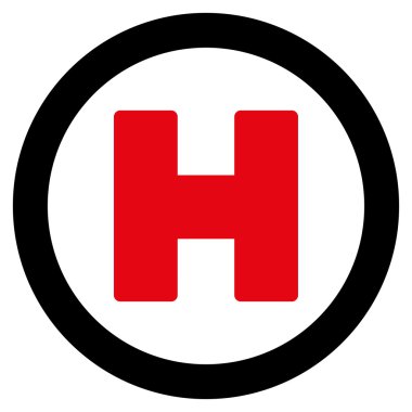 Helikopter iniş düz simgesi