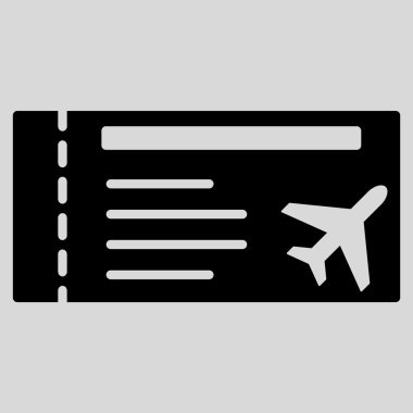 Airticket düz simgesi