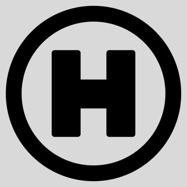 Helikopter iniş düz simgesi