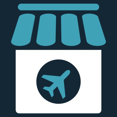 Duty Free Shop düz simgesi