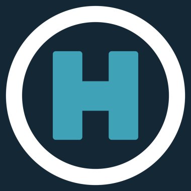 Helikopter iniş düz simgesi