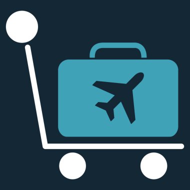 Bagaj Trolley Düz Simgesi