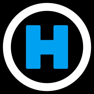 Helikopter iniş düz simgesi