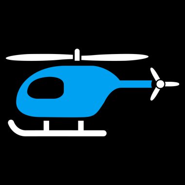 Helikopter düz simgesi
