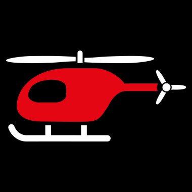 Helikopter düz simgesi