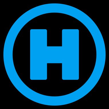 Helikopter iniş düz simgesi